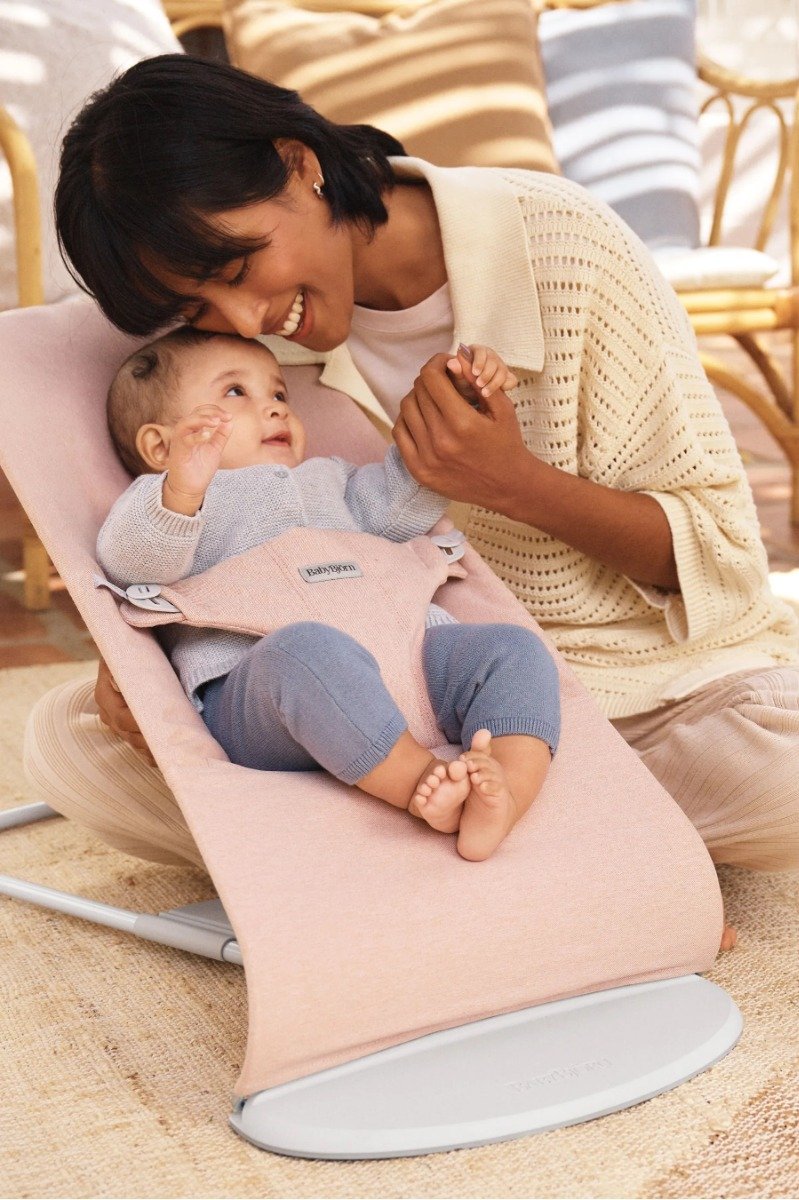 BabyBjörn Bliss šūpuļkrēsls – Light Pink Woven Melange – foto 2