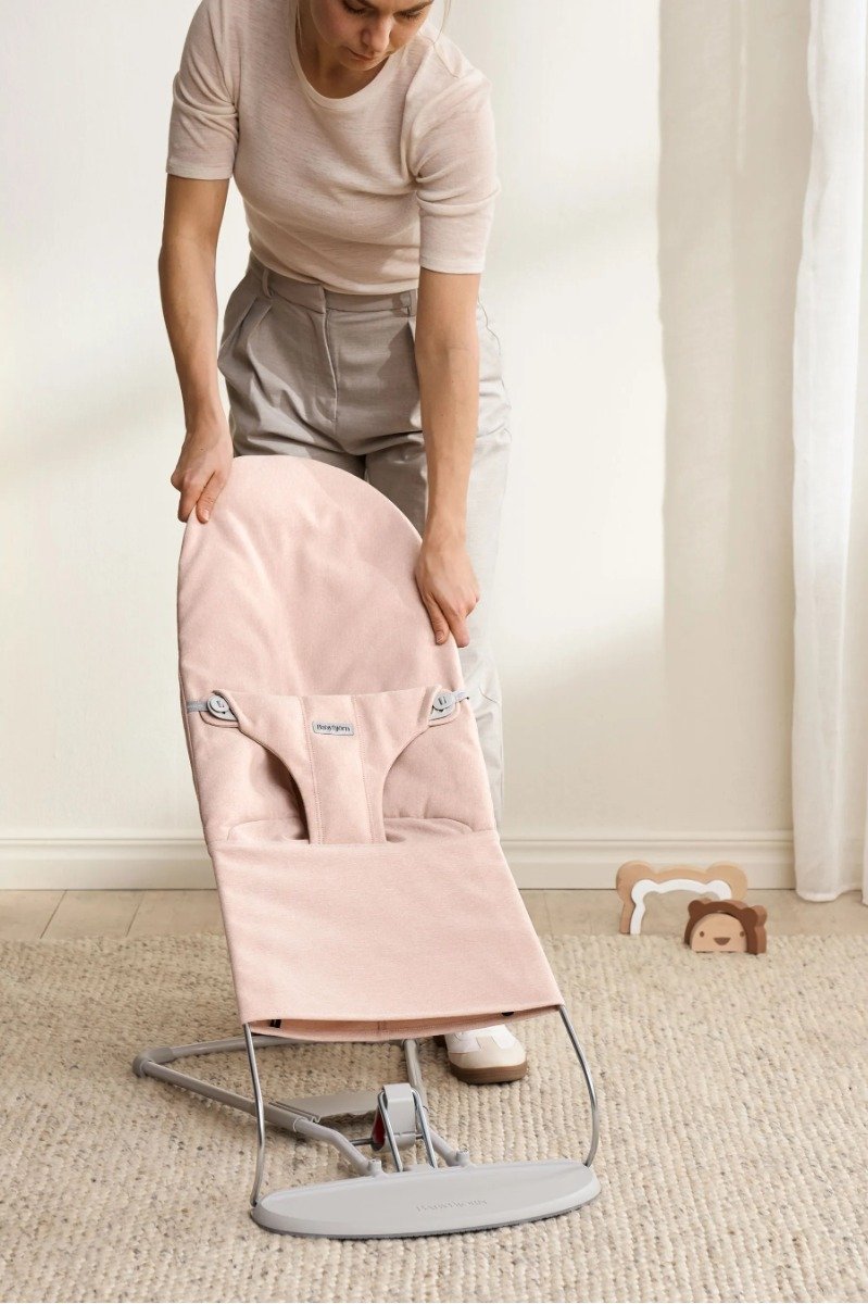 BabyBjörn Bliss šūpuļkrēsls – Light Pink Woven Melange – foto 4