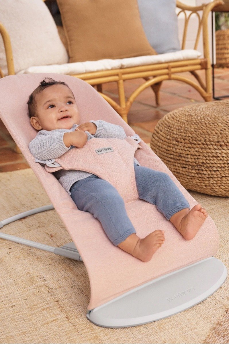 BabyBjörn Bliss šūpuļkrēsls – Light Pink Woven Melange – foto 5