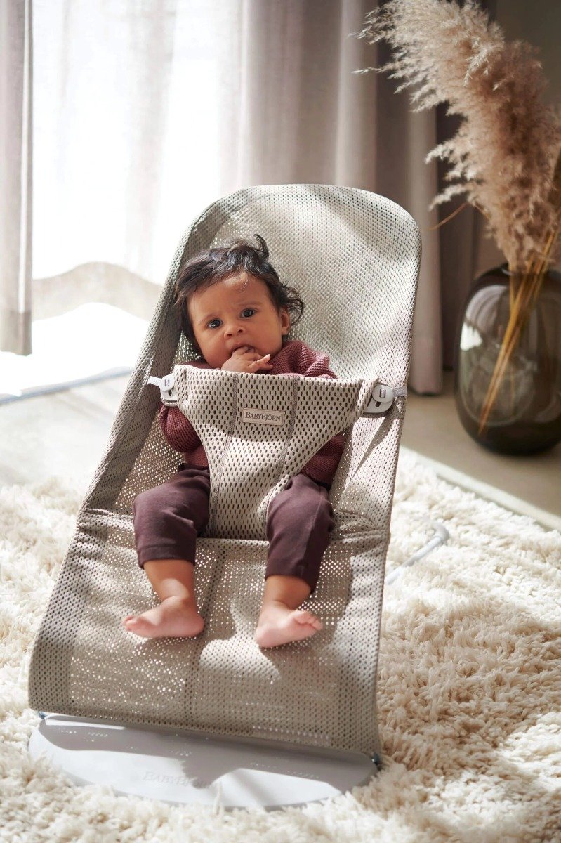 BabyBjörn Bliss šūpuļkrēsls – Grey Beige Mesh – foto 4