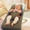 BabyBjörn Bliss šūpuļkrēsls – Dark Green Woven Petal Quilt – foto 2