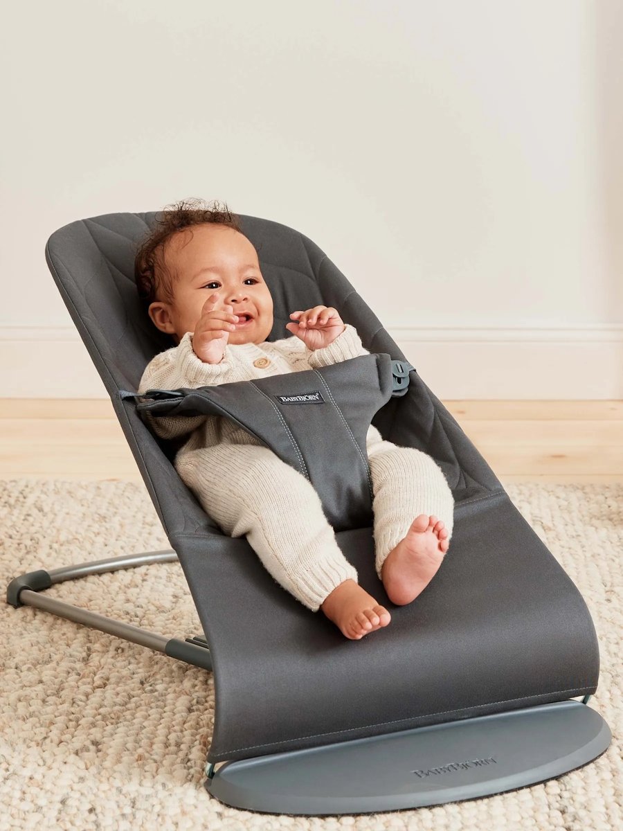 BabyBjörn Bliss šūpuļkrēsls – Anthracite Woven Petal – foto 2
