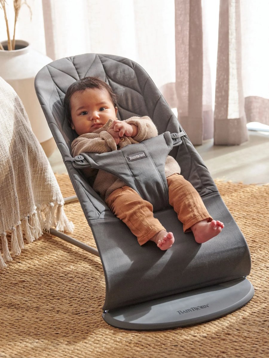 BabyBjörn Bliss šūpuļkrēsls – Anthracite Woven Petal – foto 5