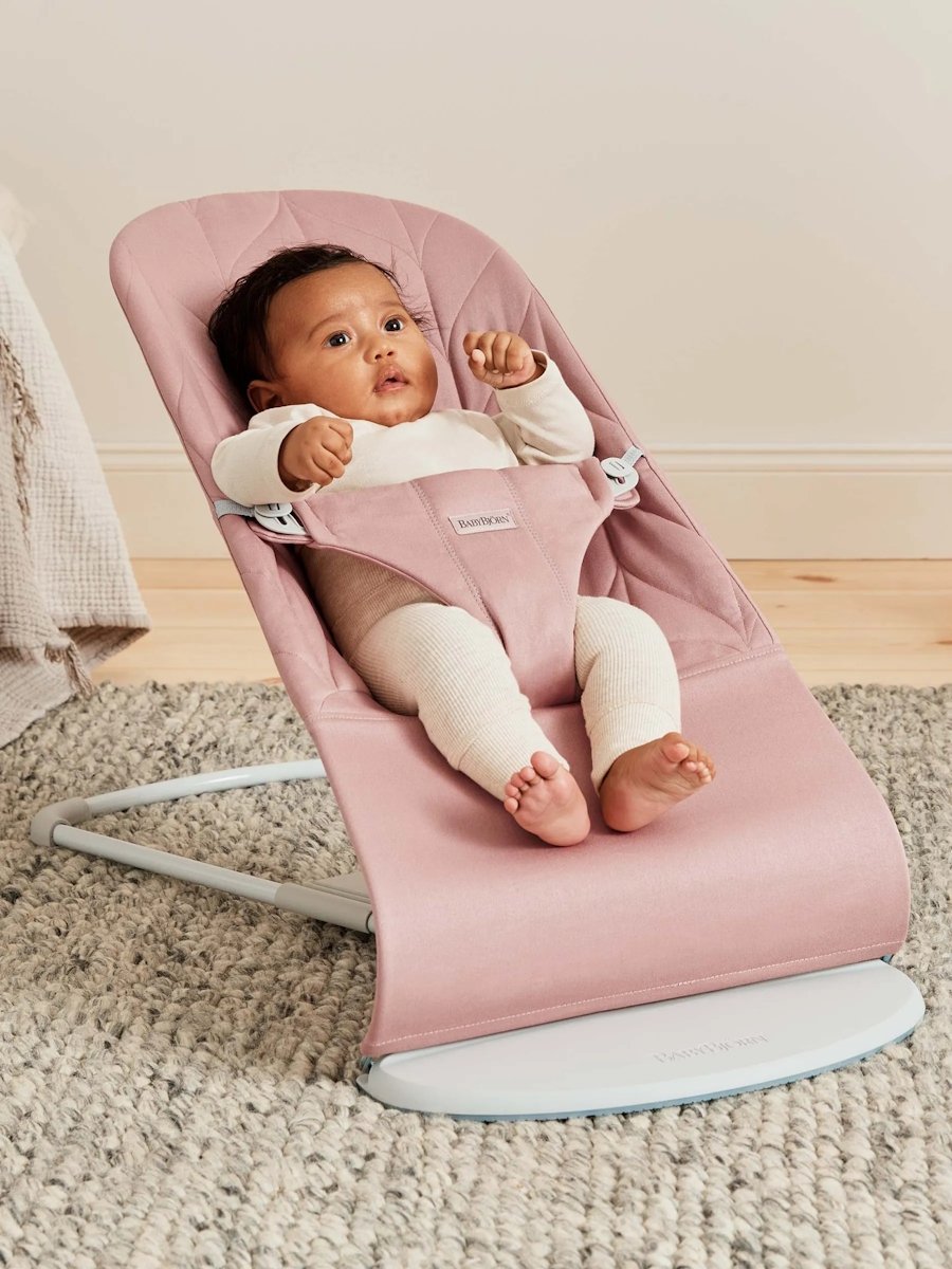 BabyBjörn Bliss šūpuļkrēsls – Dusty Pink Woven Petal – foto 2