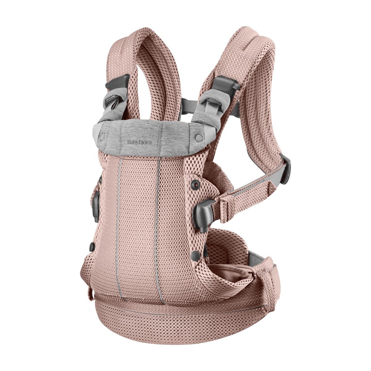 babybjorn-harmony-3d-mesh-kengursoma-dusty-pink BabyBjörn Harmony 3D Mesh ķengursoma Dusty Pink