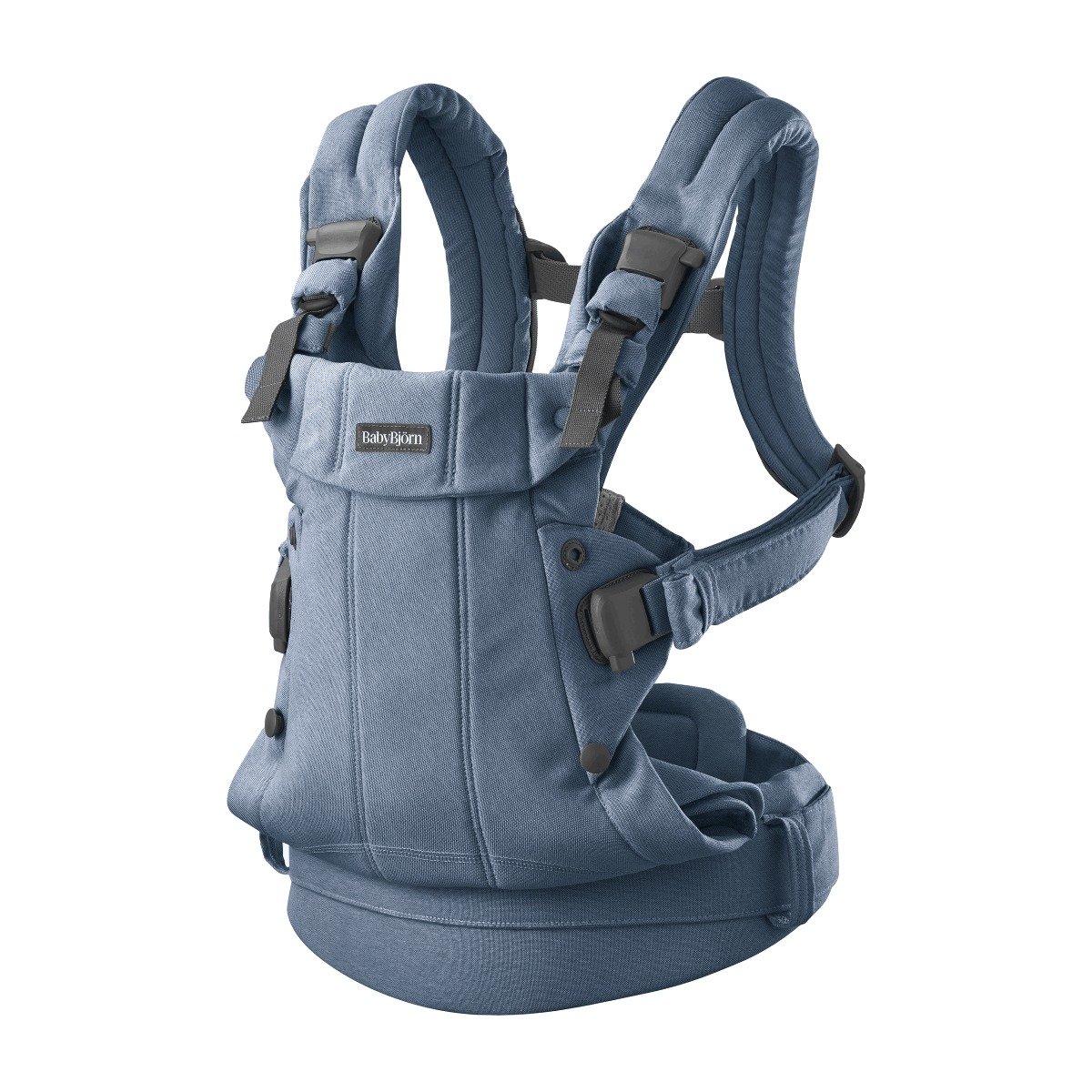 babybjorn-harmony-woven-melange-kengursoma-blue BabyBjörn Harmony Woven Melange ķengursoma Blue