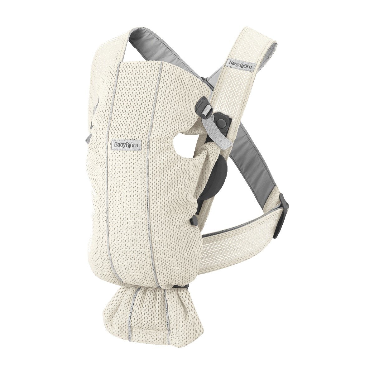 babybjorn-mini-3d-mesh-kengursoma-cream BabyBjörn Mini 3D Mesh ķengursoma Cream