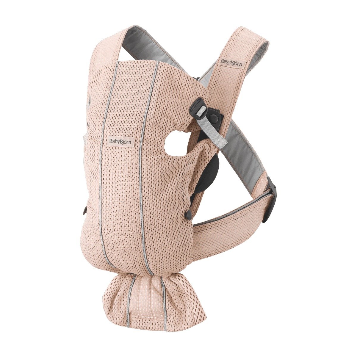 babybjorn-mini-3d-mesh-kengursoma-pearly-pink-balts-fons BabyBjörn Mini 3D Mesh ķengursoma Pearly Pink