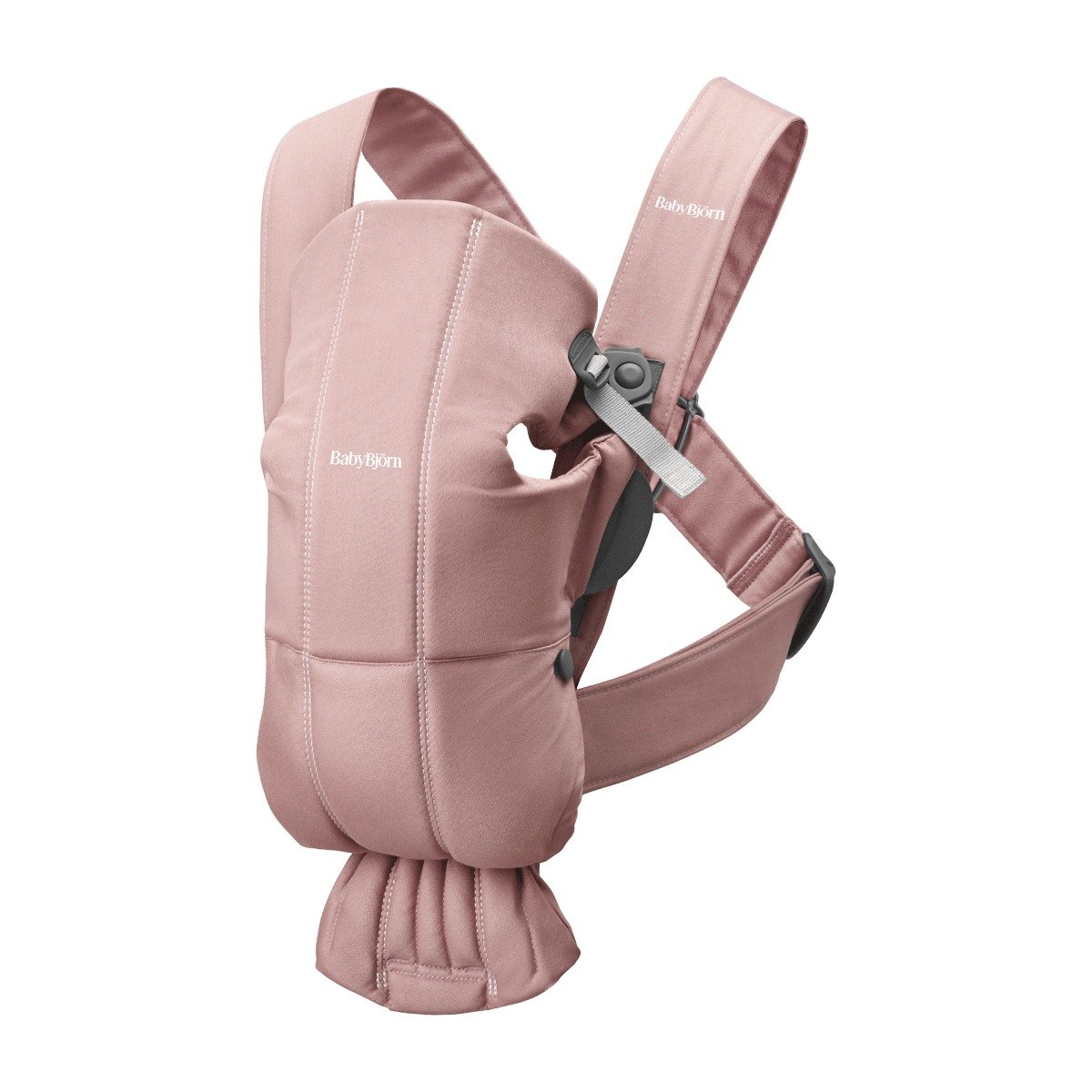 babybjorn-mini-woven-kengursoma-dusty-pink BabyBjörn Mini Woven ķengursoma Dusty Pink