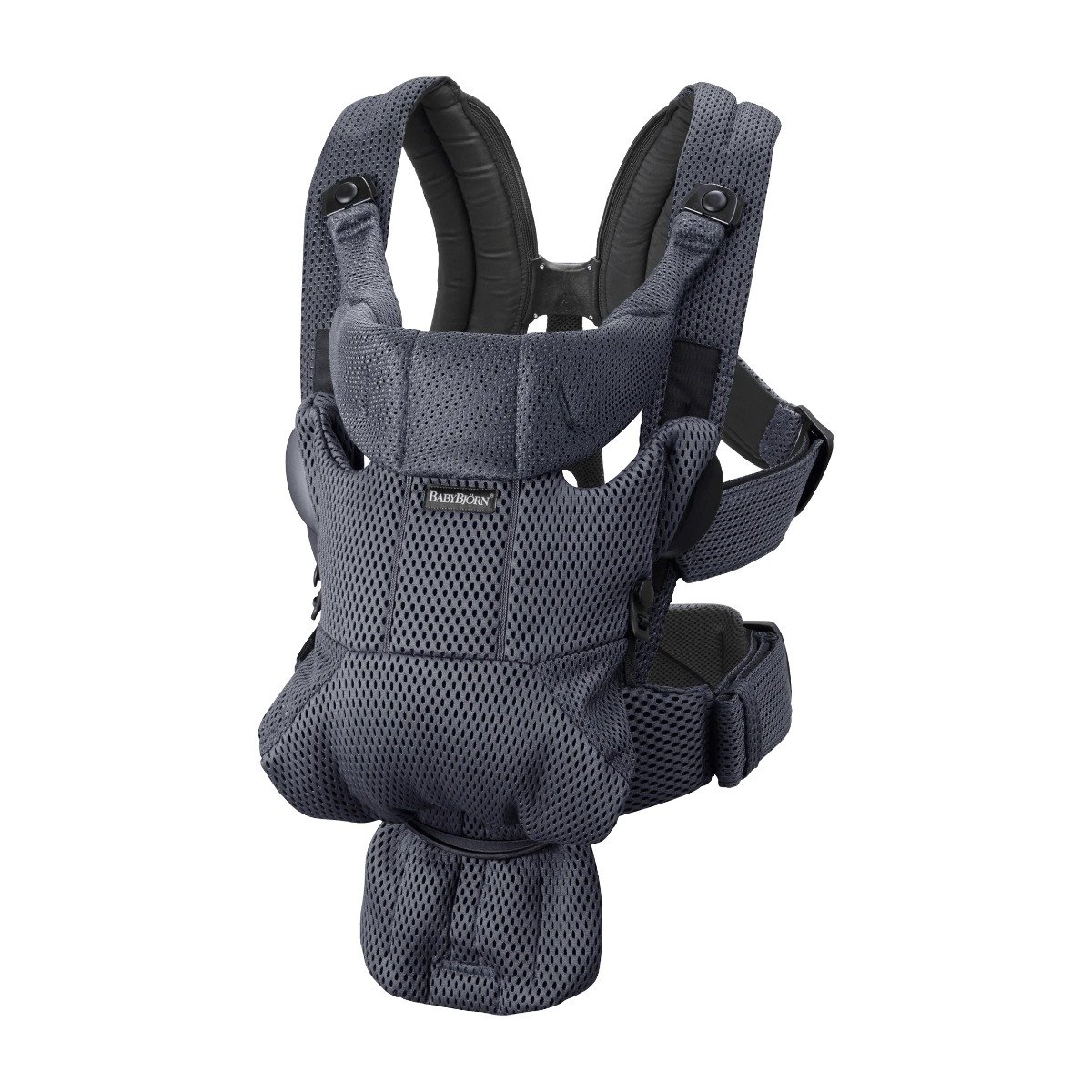 babybjorn-move-3d-mesh-kengursoma-anthracite-balts-fons BabyBjörn Move 3D Mesh ķengursoma Anthracite