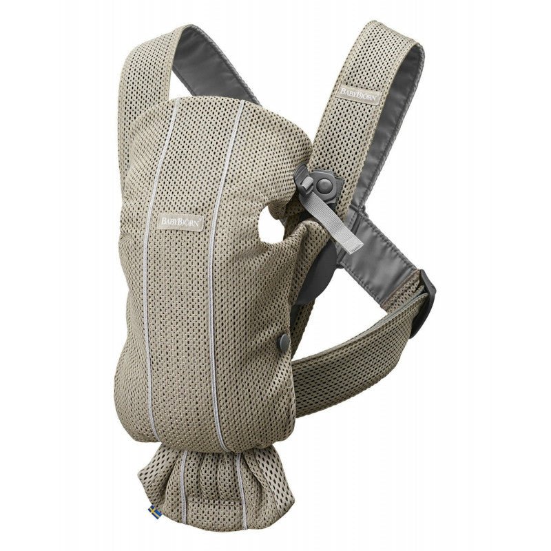 babybjorn-nesiokle-mini-greige-3d-mesh.jpg BabyBjörn Mini 3D Mesh ķengursoma Grey Beige