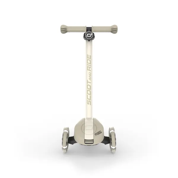 Pelēks Scoot and Ride Highwaykick 3S skrejritenis ar trim riteņiem un regulējamu stūri