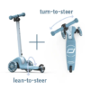 Zils Scoot and Ride Highwaykick 3S skrejritenis ar regulējamu stūri un trim riteņiem