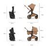 Bugaboo x Stella McCartney Fox 5 Renew universālie ratiņi 2in1 Tobacco Brown – 8