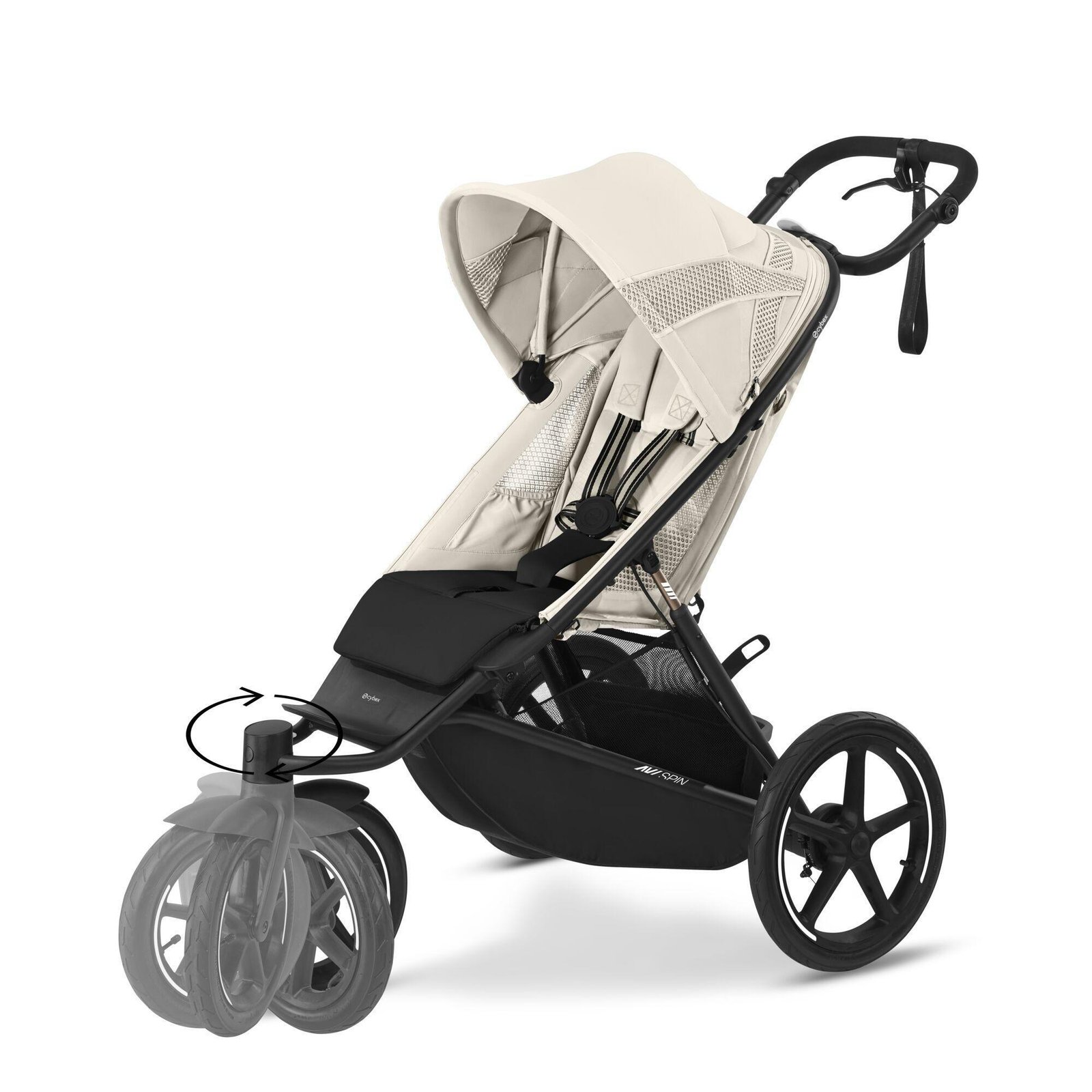 Cybex Avi Spin sporta rati Seashell Beige 2