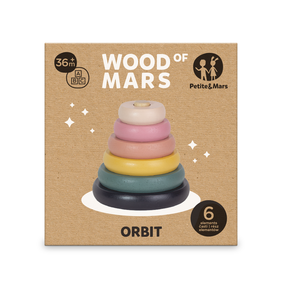 Petite&Mars koka piramīda Orbit Wood of Mars – foto 2