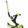 Zaļš Globber Go Up Deluxe Lights 3in1 skrejritenis ar gaismām riteņos un regulējamu rokturi