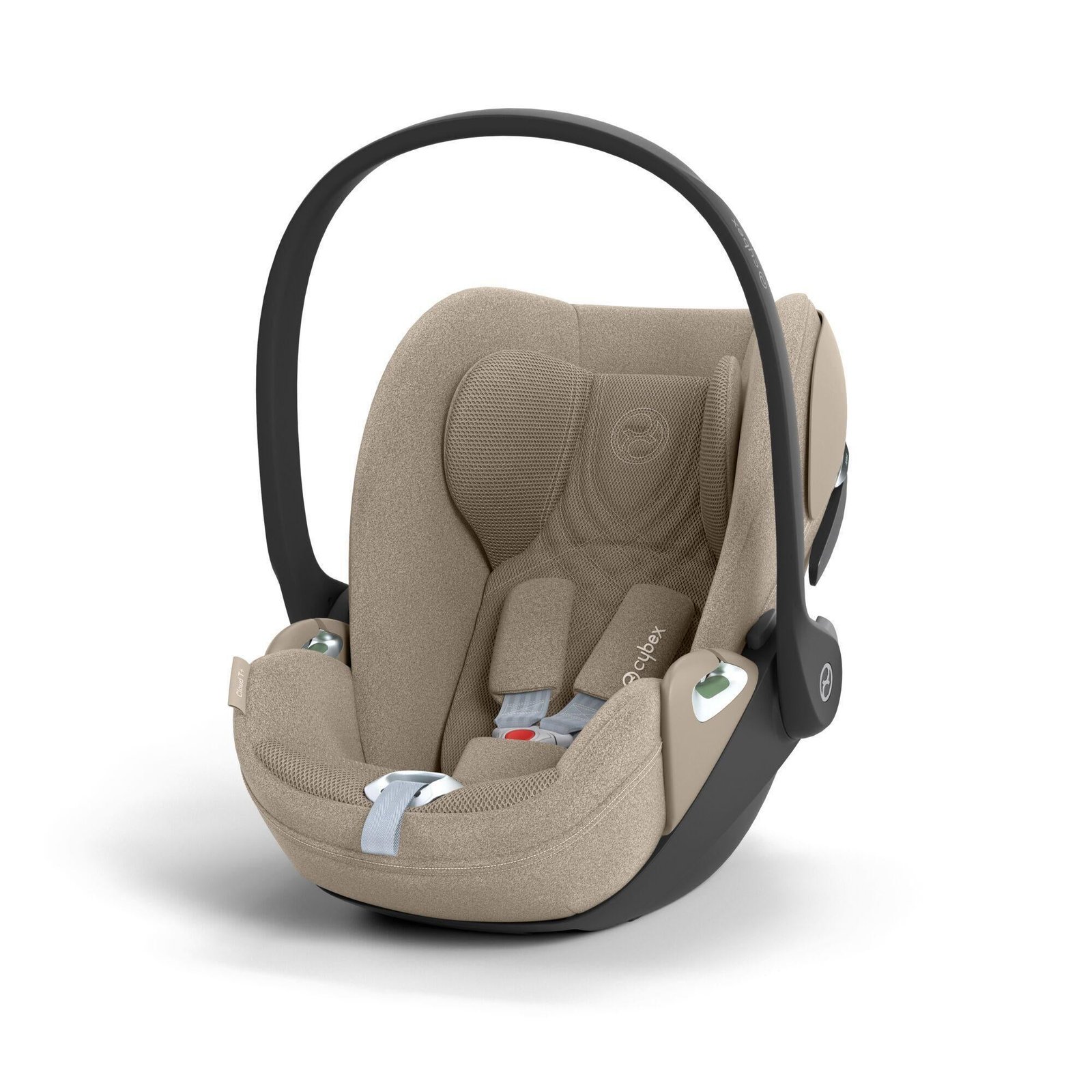 Cybex Cloud T i-Size bēšs autokrēsliņš ar rokturi un polsterētām siksnām