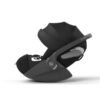 Cybex Cloud T i-Size melns autokrēsliņš ar nolokāmu kapuci un gulēšanas pozīciju
