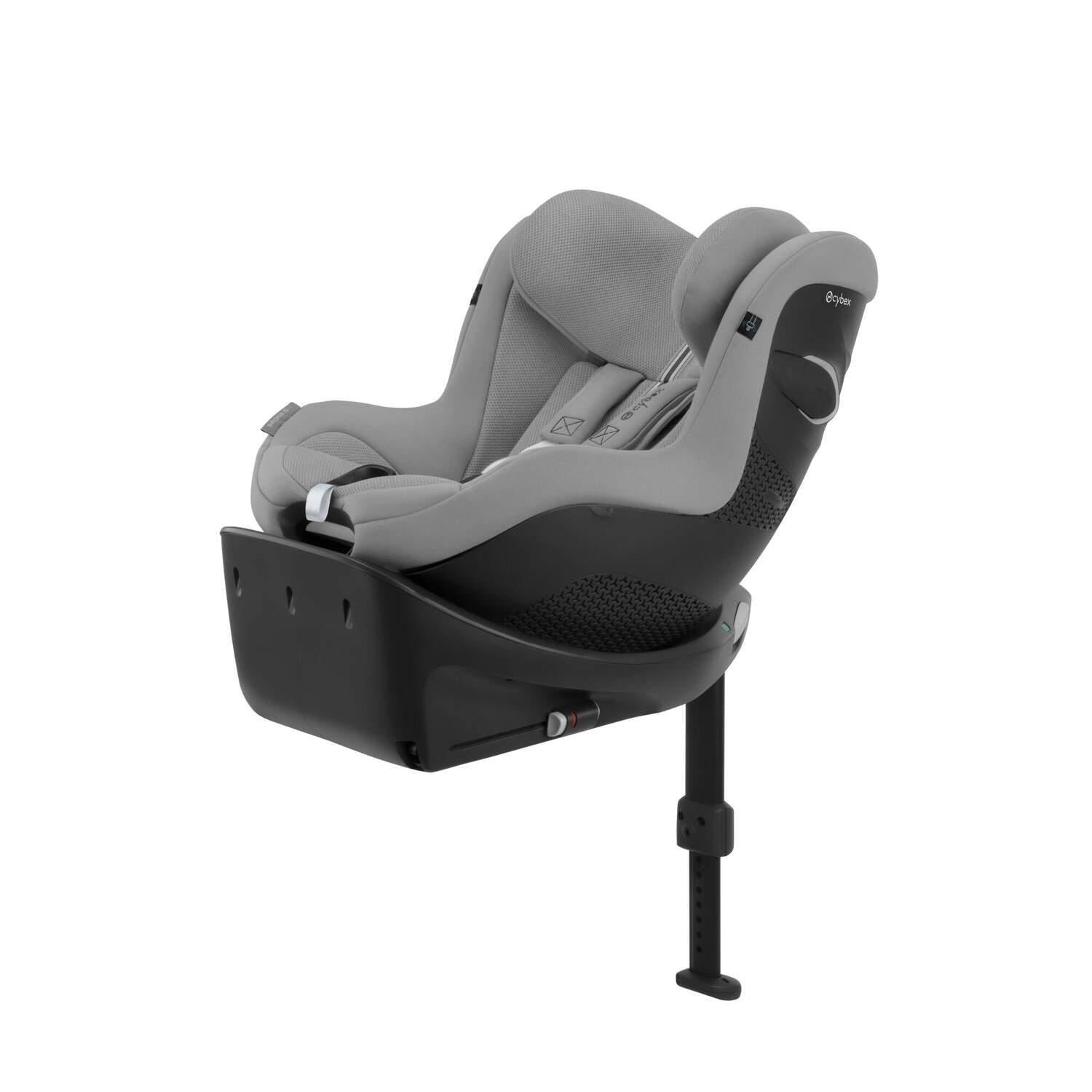 Cybex pelēks autokrēsliņš ar balstu un sānu aizsardzību