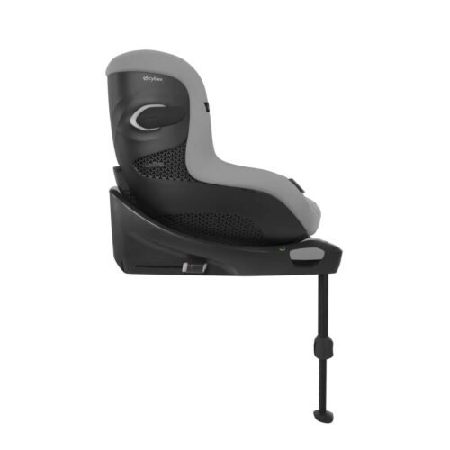 Cybex Sirona Gi i-Size autokrēsliņš pelēkā krāsā ar balsta kāju un drošības siksnām