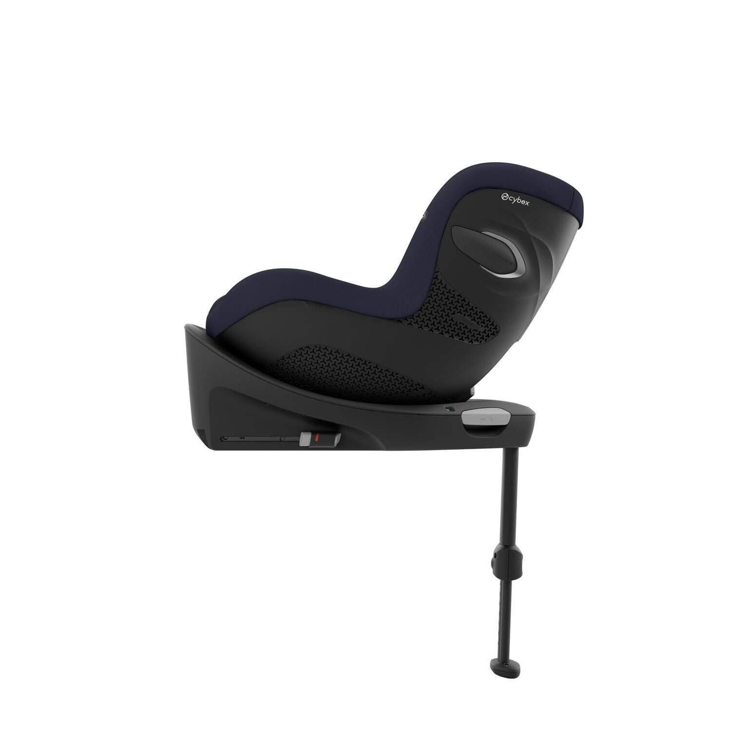 Cybex tumši zils autokrēsliņš ar balstu un augstu atzveltni