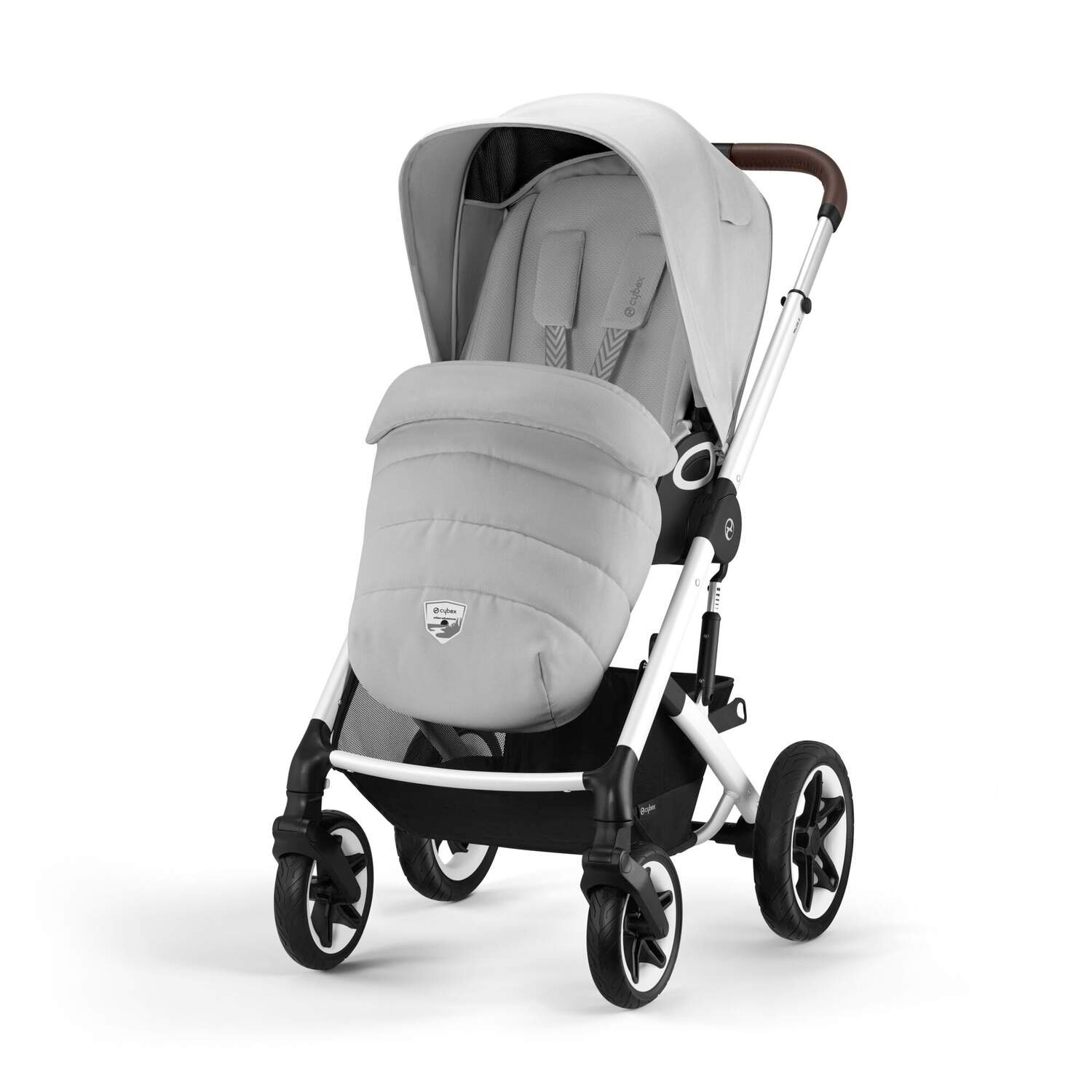 Cybex Talos S Lux universālie ratiņi 2in1 Stone Grey (Silver Frame) 2