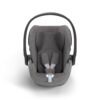 Pelēks Cybex Cloud T autokrēsliņš ar rokturi un drošības jostām