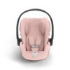 Rozā Cybex autokrēsliņš zīdainim ar balstu rokturi un drošības siksnām