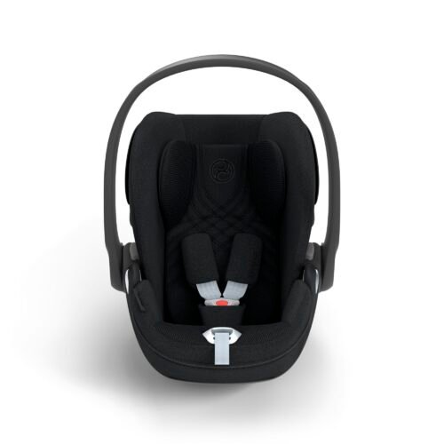 Melns Cybex Cloud T bērnu autokrēsliņš ar rokturi un 5 punktu drošības jostām
