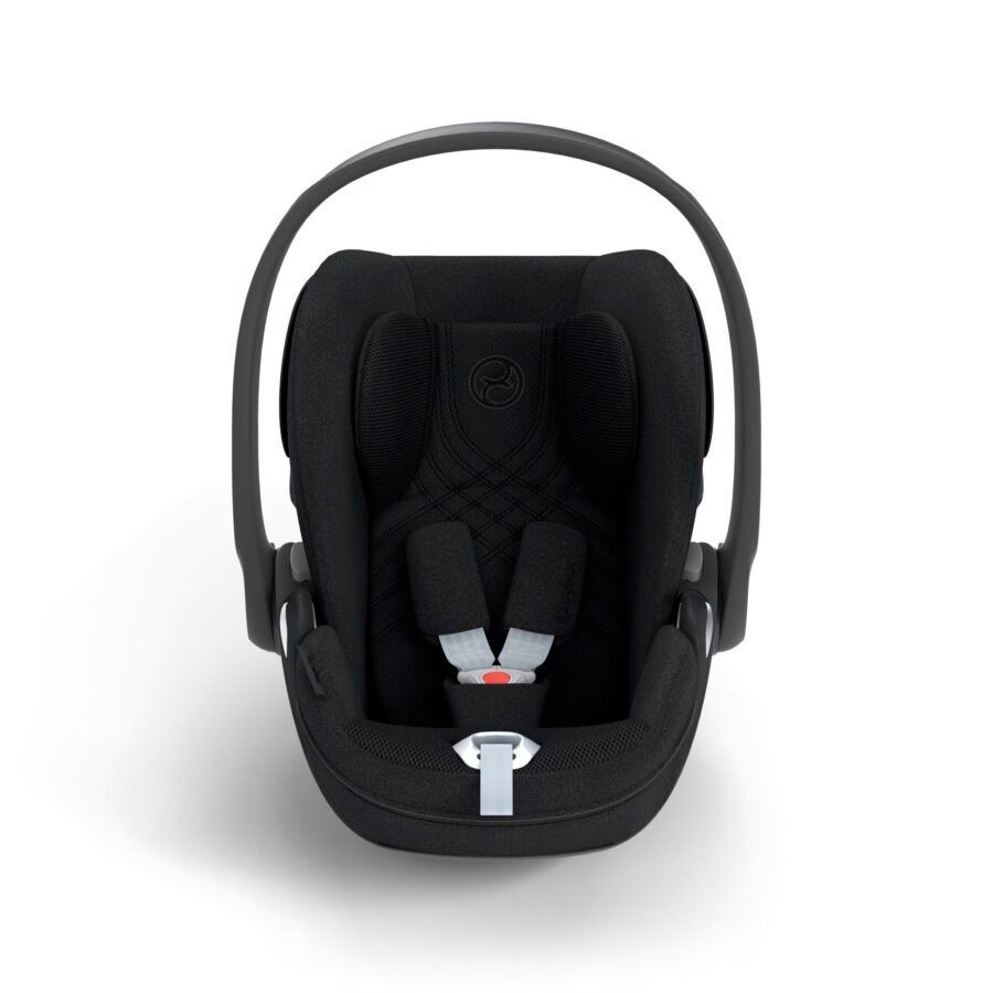 Melns Cybex Cloud T bērnu autokrēsliņš ar rokturi un 5 punktu drošības jostām