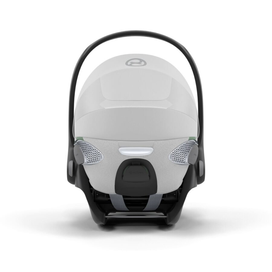 Cybex Cloud T Plus pelēks mazuļa autokrēsliņš ar pārnēsāšanas rokturi un noņemamu galvas balstu