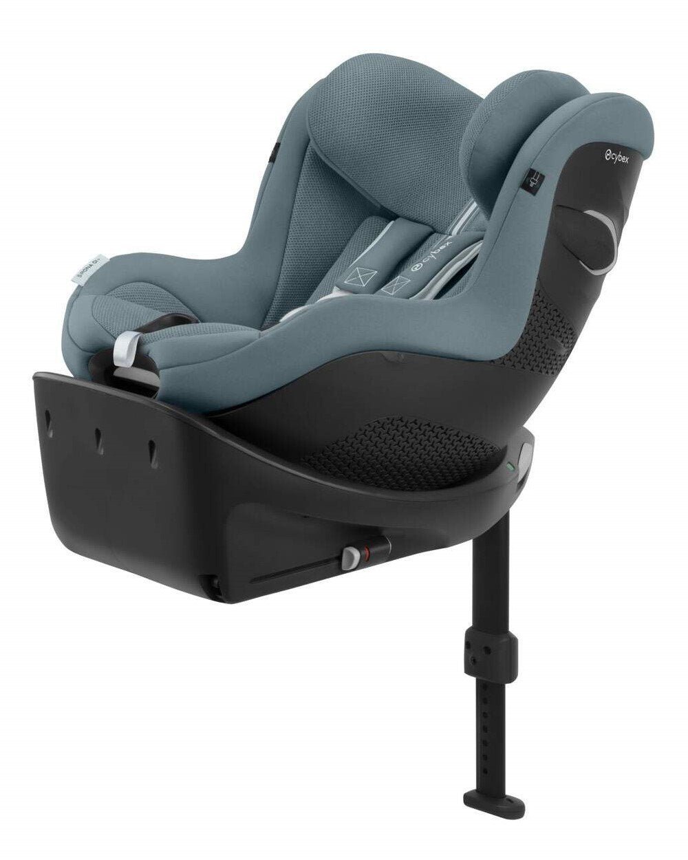 Cybex Sirona Gi i-Size Plus zilgans autokrēsliņš ar melnu pamatni un drošības balstu