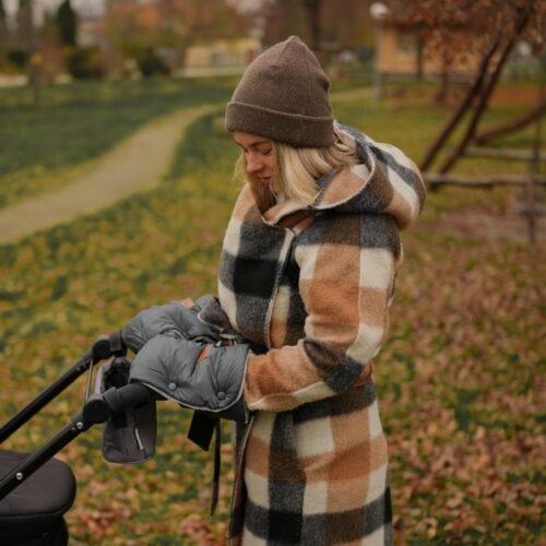 Petite&Mars Jasie ziemas cimdi ratiem – Charcoal Grey – 4