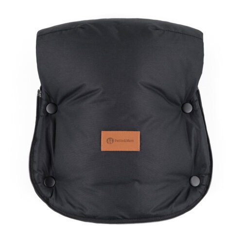 Petite&Mars Furry ziemas cimdi ratiem – Forever Black – 5