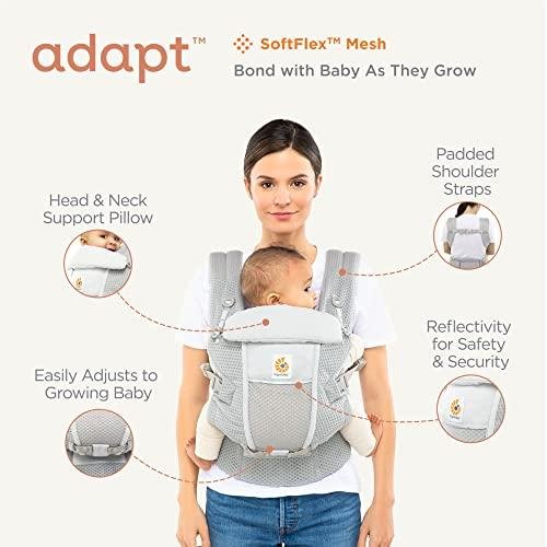 Ergobaby Adapt SoftFlex Mesh ķengursoma Pearl Grey 3
