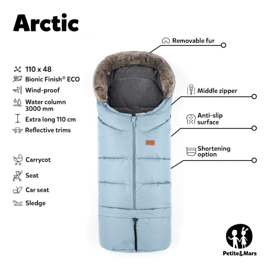 Petite&Mars Arctic 4in1 ziemas guļammaiss ratiem – Mocha Mousse – 3
