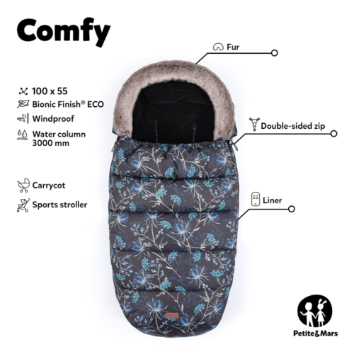 Petite&Mars Comfy 4in1 ziemas guļammaiss ratiem – Mocha Mousse – 5
