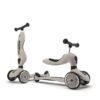 Scoot and Ride Highwaykick 1 pelēks skrejritenis ar trim riteņiem un sēdekli bērniem