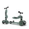 Zaļš Scoot and Ride Highwaykick 1 skrejritenis ar trim riteņiem un regulējamu rokturi
