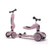 Rozā Scoot and Ride Highwaykick 1 skrejritenis ar trim riteņiem un regulējamu rokturi