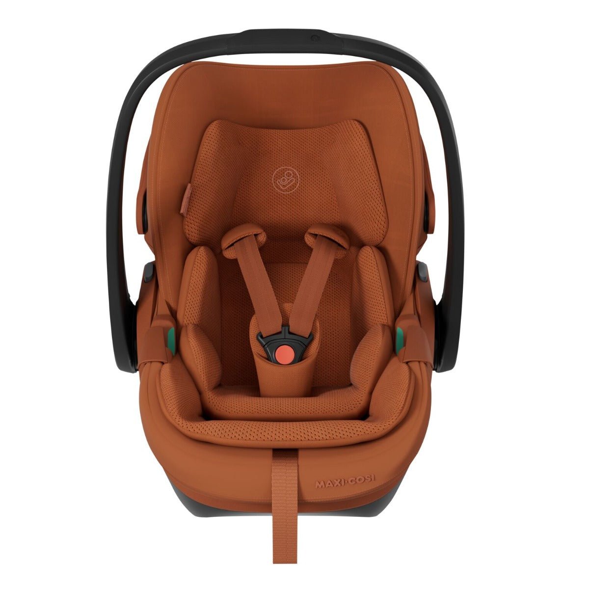 Maxi-Cosi Pebble Slide Pro autokrēsliņš brūnā krāsā ar drošības jostām un rokturi