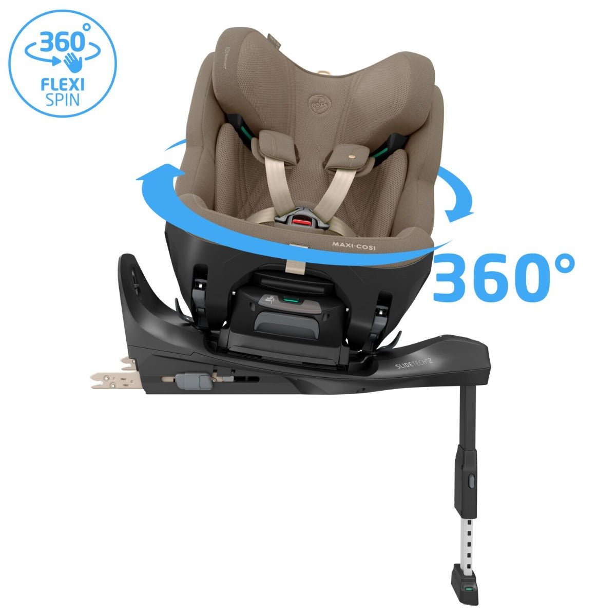 Maxi-Cosi Pearl XL Slide Pro i-Size autokrēsls 61-150 cm, Authentic Truffle 2