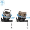 Maxi-Cosi autokrēsliņš ar Isofix pamatni, bēšs, rotējams par 360° un 180° texsts