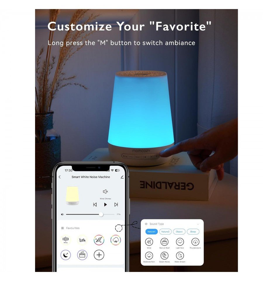 Momcozy baltā trokšņa ierīce ar naktslampiņu – 5