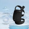 Momcozy ergonomiskā ķengursoma ar tīkliņu Black 4