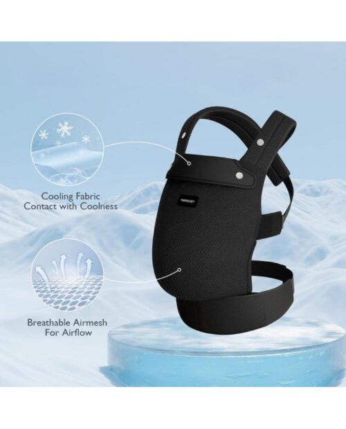Momcozy ergonomiskā ķengursoma ar tīkliņu Black 4