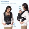 Momcozy ergonomiskā ķengursoma ar tīkliņu Black 2