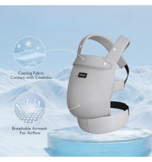Momcozy ergonomiskā ķengursoma ar tīkliņu Grey 4