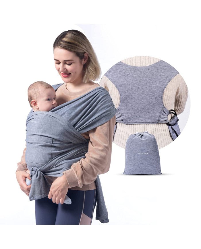 momcozy-kudikiu-vaikjuoste-nesiokle-pilka_6.jpg Momcozy slings ar gredzeniem Grey